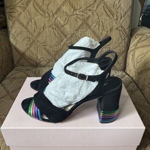 Sophia‎ Webster Joy Metallic Leather & Suede Sandals, 39.5 Used